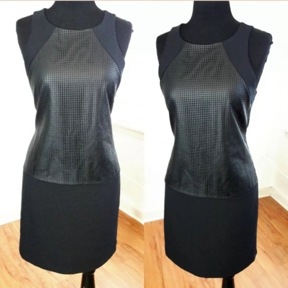 Banana Republic Faux Leather Sheath Dress Size 2 - Picture 2 of 14